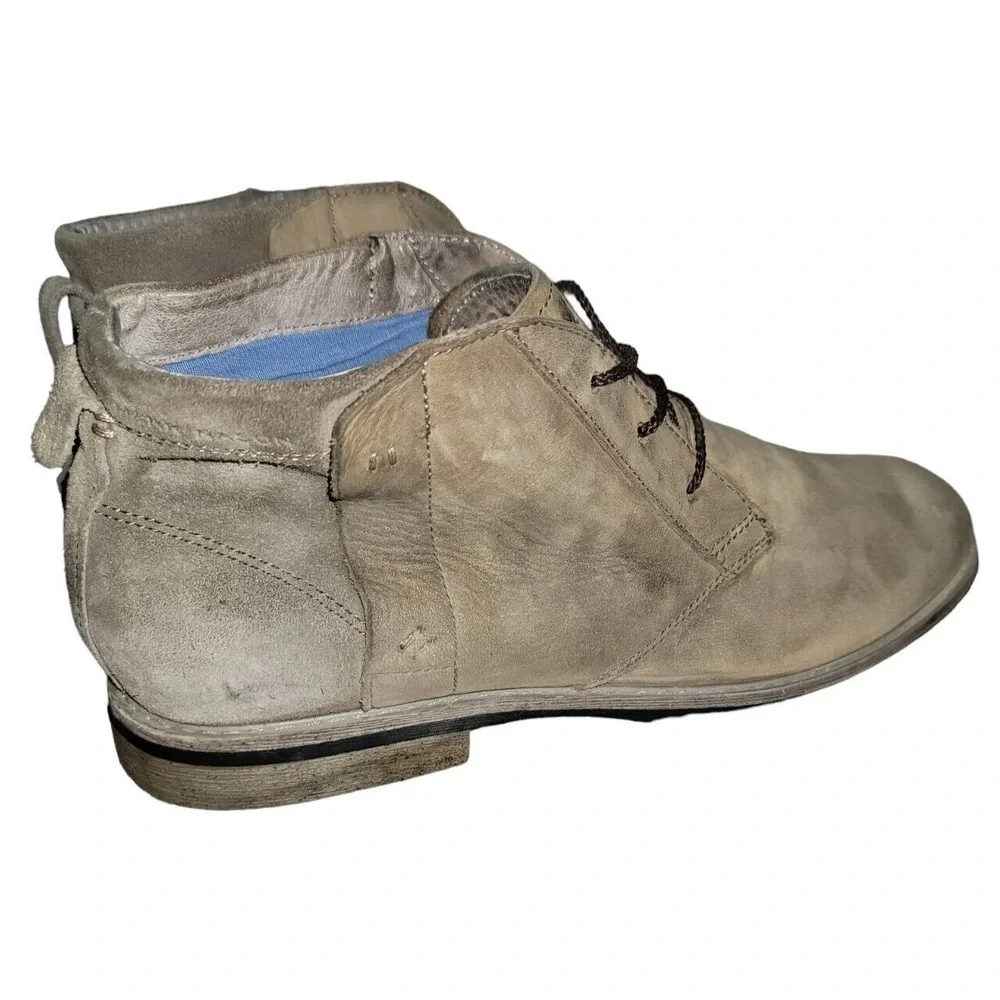 Mark Nason Loretto Men's Brown Leather Memory Foam Lux Chukka Boots Size 10.5